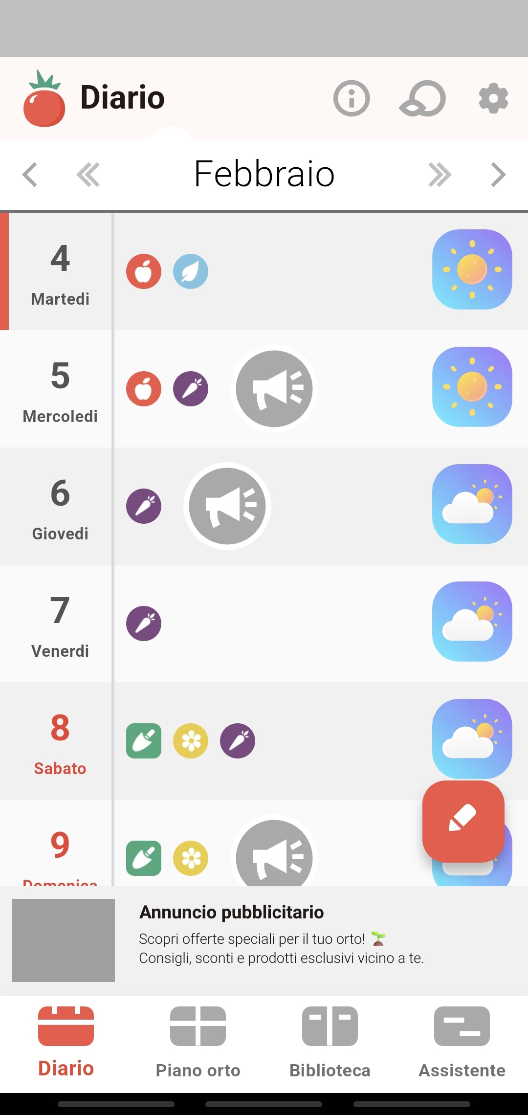 Screenshot dell’app Tomappo